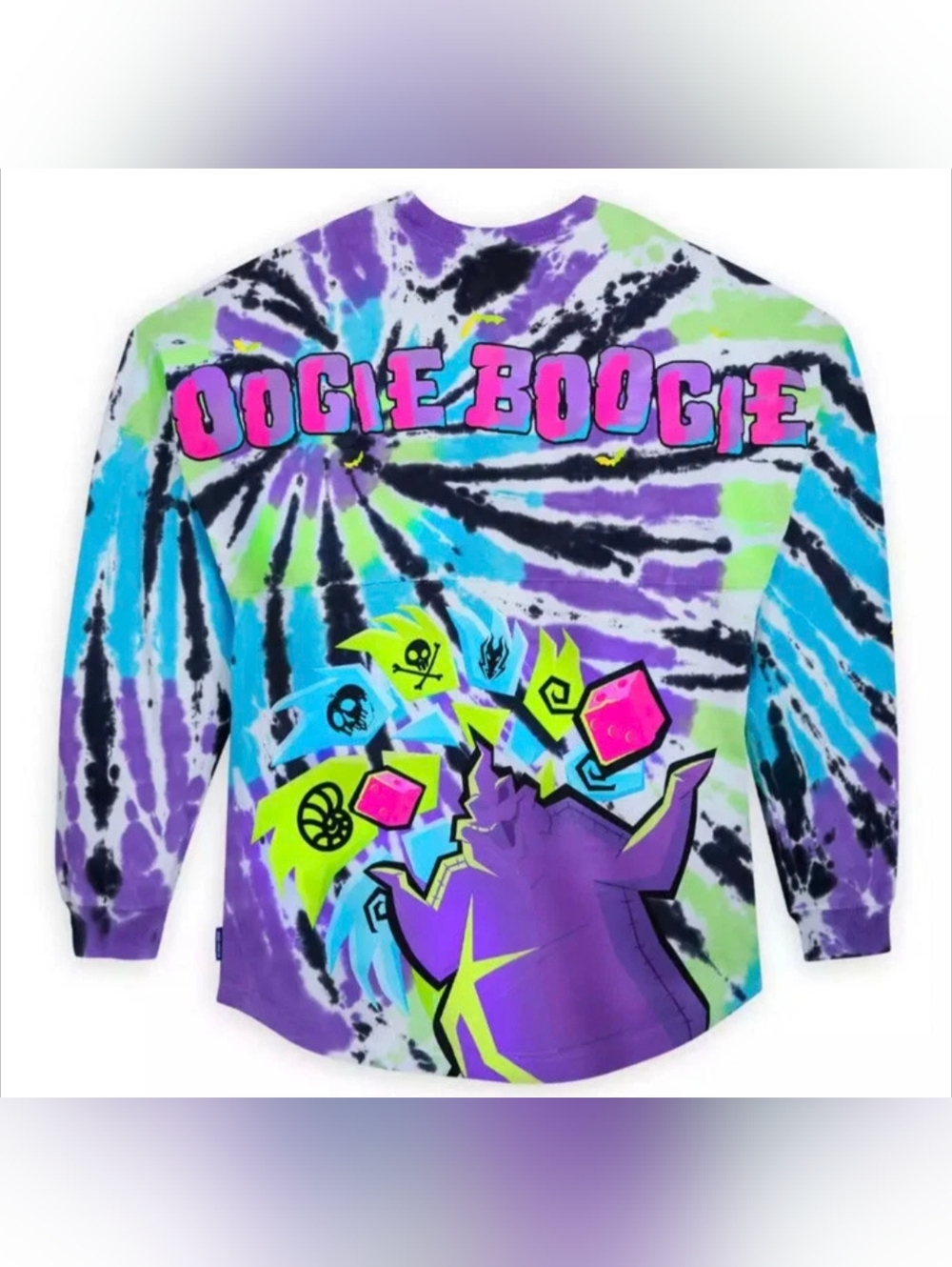 Disney Parks 2022 Oogie Boogie Glow In The Dark Tie Dye Spirit Jersey MEDIUM